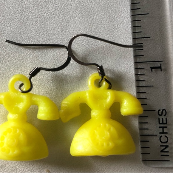 Telephone earrings yellow - Picture 9 of 9